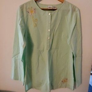 Together Butterfly Long Sleeve Blouse Green 10
